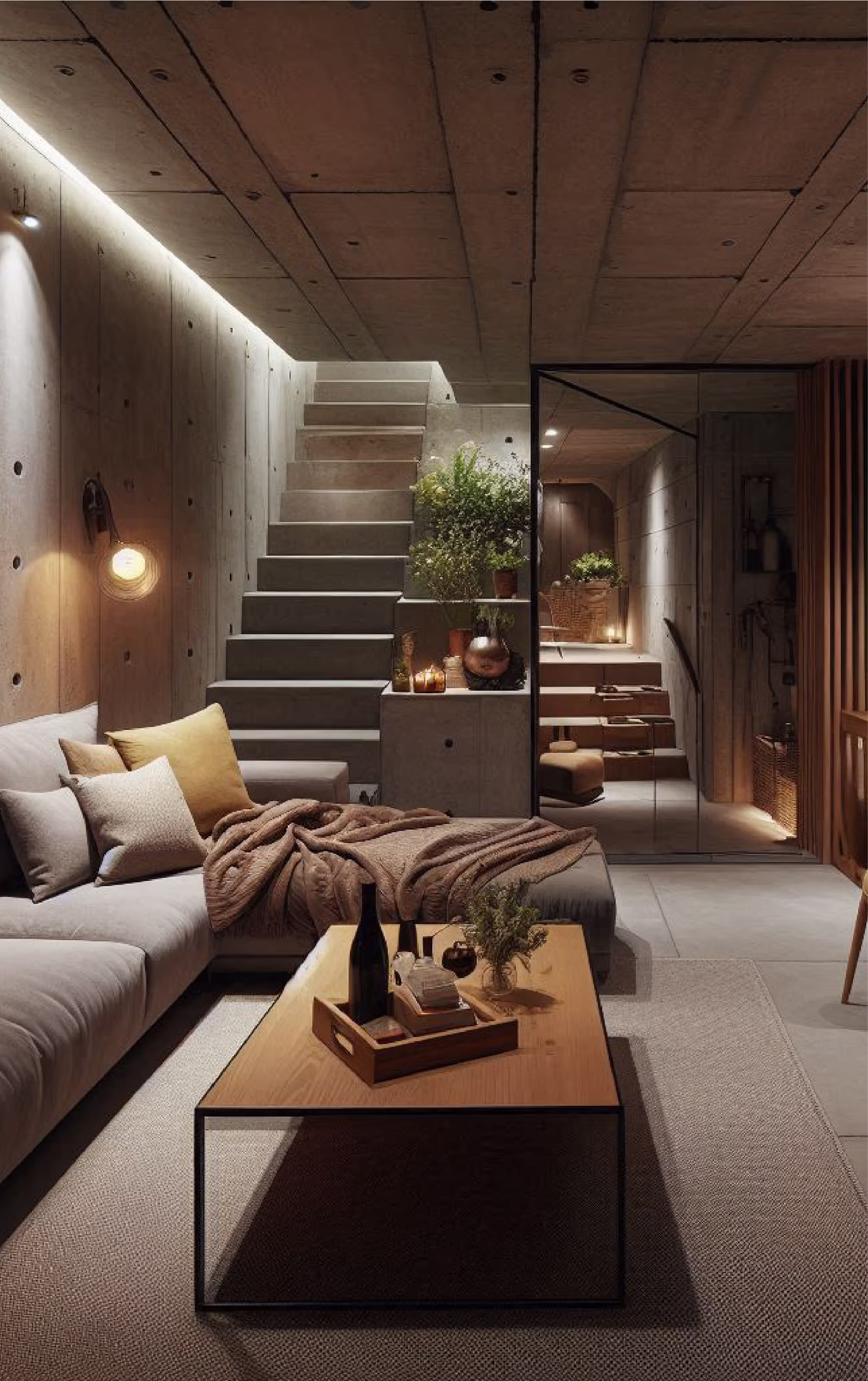 Internal Render of subterranean living space