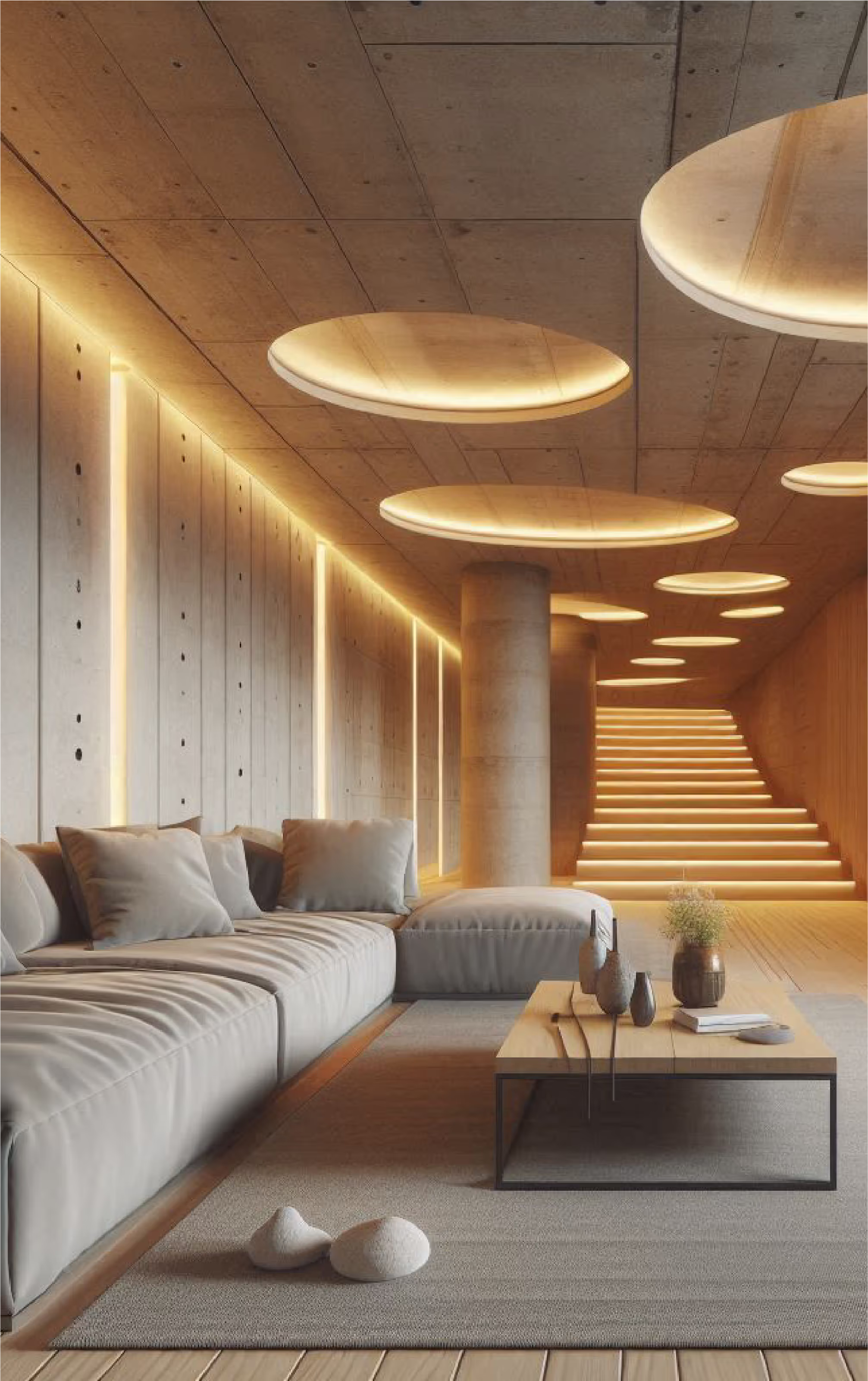 Internal Render of subterranean living space