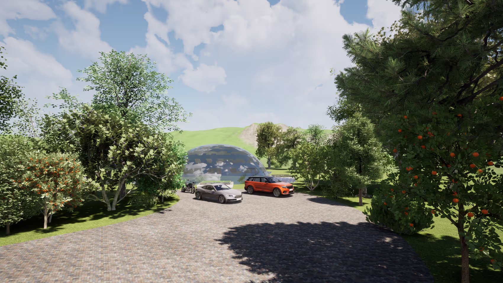 External Render of subterranean living space