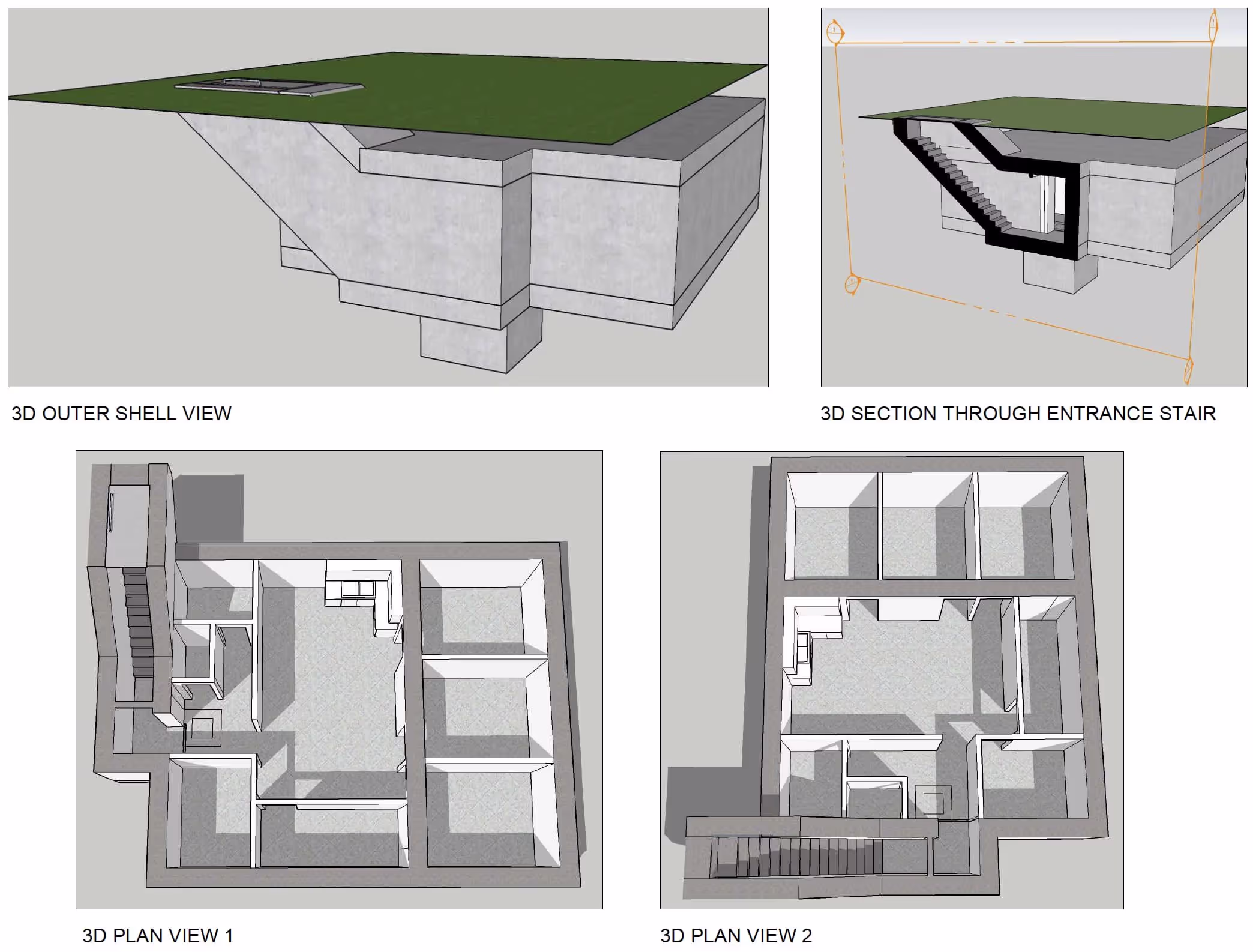 Drawing of subterranean dwelling