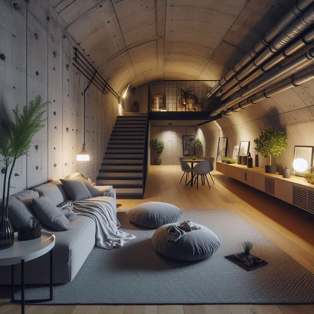 Internal Render of subterranean living space