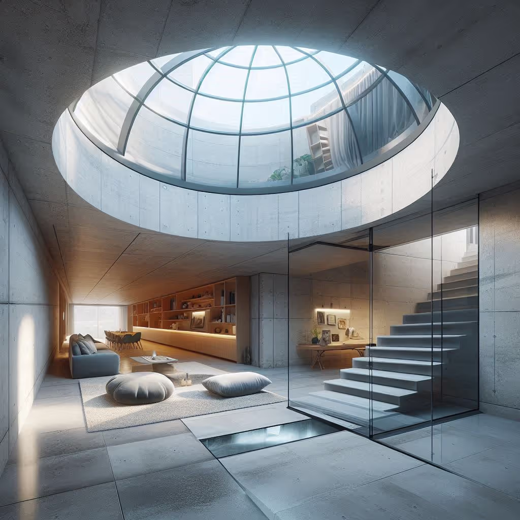 Internal Render of subterranean living space