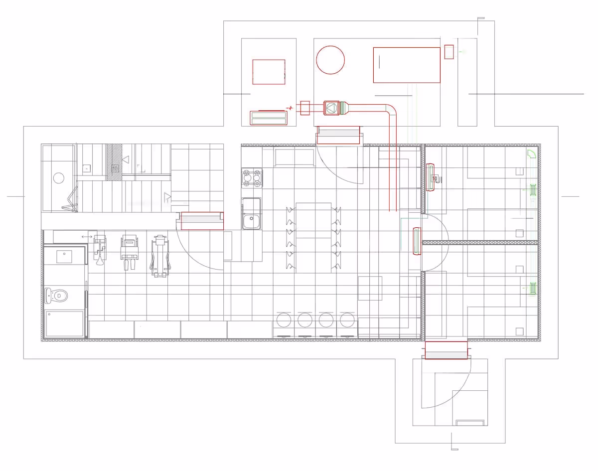 Floor plan for underground bunker