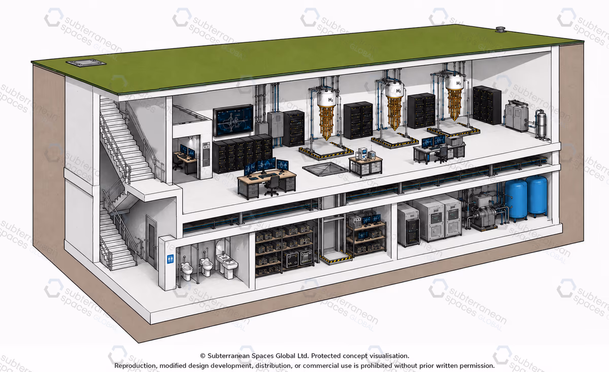 Underground operational centre laboratory environment